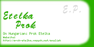 etelka prok business card